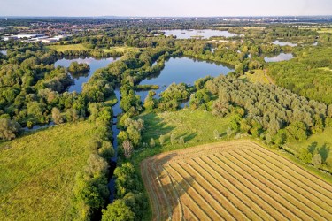 Aerial view of Berkshire rural landscape
